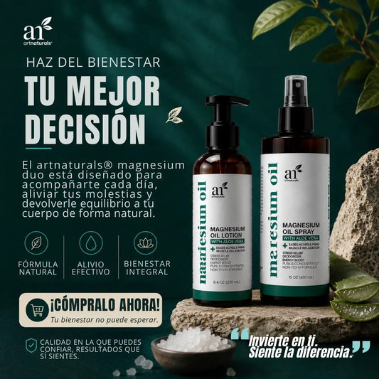 Aceite de Magnesio Artnaturals — Ritual de Noche | Spray + Loción