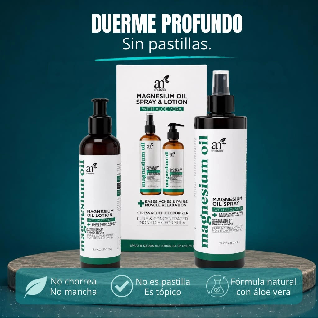 Aceite de Magnesio Artnaturals — Ritual de Noche | Spray + Loción